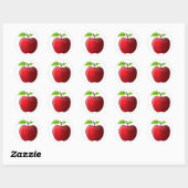 Sticker Rond Pomme rouge (Feuille)