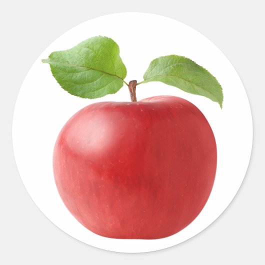 Sticker Rond Pomme rouge (Devant)