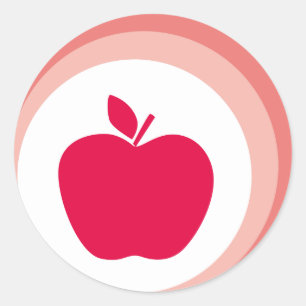 Sticker Rond pomme rouge