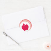 Sticker Rond pomme rouge (Enveloppe)