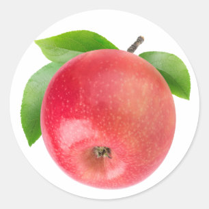 Sticker Rond Pomme rouge