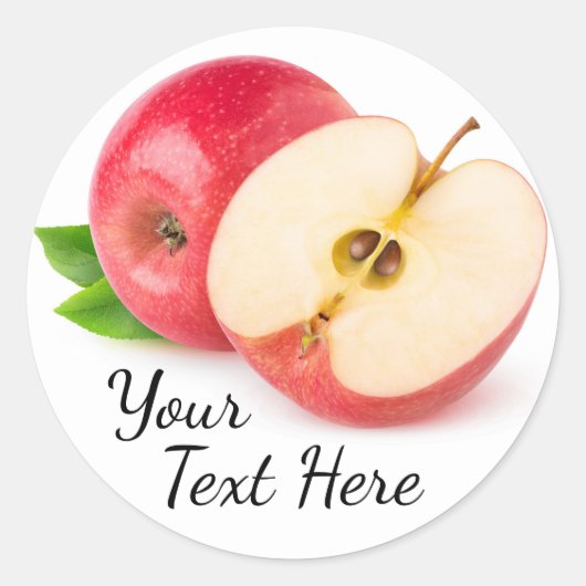 Sticker Rond Pomme rouge (Devant)