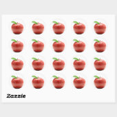 Sticker Rond Pomme rouge (Feuille)