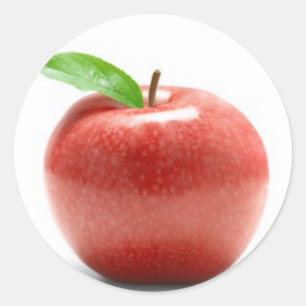 Sticker Rond Pomme rouge