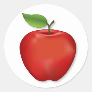 Sticker Rond Pomme rouge