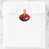 Sticker Rond Pomme rouge brillante - Fruits interdits (Sac)
