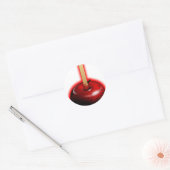 Sticker Rond Pomme rouge brillante - Fruits interdits (Enveloppe)