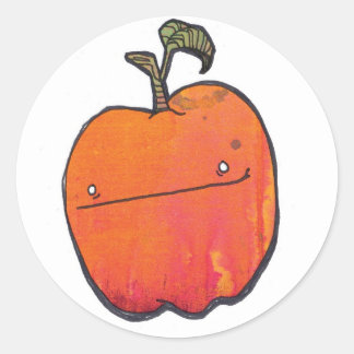 Sticker Rond pomme souriante