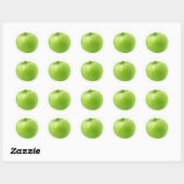 Sticker Rond Pomme verte (Feuille)