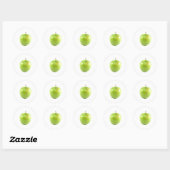 Sticker Rond Pomme verte (Feuille)