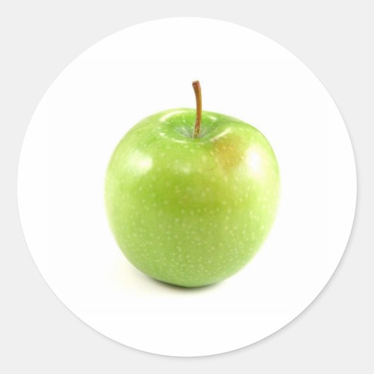 Sticker Rond Pomme verte (Devant)