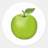 Sticker Rond Pomme verte  (Devant)