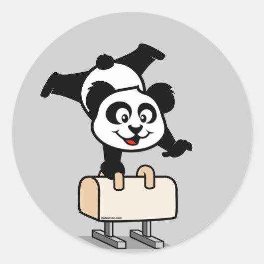 Sticker Rond Pommel Horse Panda (Devant)