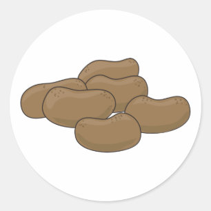 Sticker Rond Pommes de terre