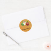 Sticker Rond Pommes et miel (Enveloppe)