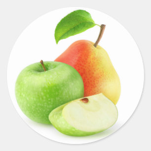 Sticker Rond Pommes et poires