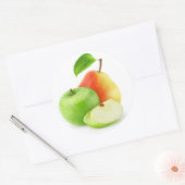 Sticker Rond Pommes et poires (Enveloppe)