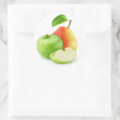Sticker Rond Pommes et poires (Sac)
