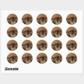 Sticker Rond Pommes, poires, citrons, raisins de Vincent van Go (Feuille)