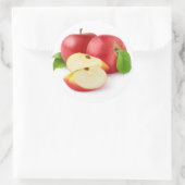 Sticker Rond Pommes rouges (Sac)