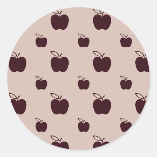 Sticker Rond Pommes rouges (Devant)