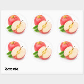 Sticker Rond Pommes rouges (Feuille)