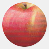 STICKER ROND POMMES ROUGES DÉLICIEUSES (Devant)