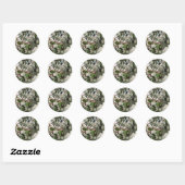 Sticker Rond Pommier en fleurs (Feuille)