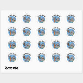 Sticker Rond Pompe Fer amusant Exercice Pun (Feuille)
