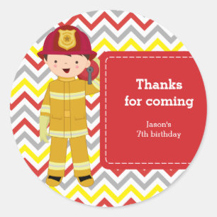 Sticker Rond Pompier