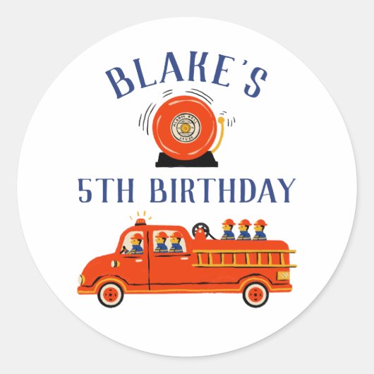 Sticker Rond Pompier (Devant)