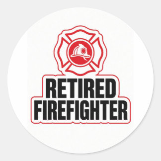 Sticker Rond Pompier à la retraite