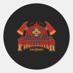 Sticker Rond Pompier Colorado Pour Feu Ou Casque
