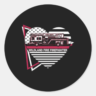 Sticker Rond Pompier Wildland Fire Pompier Wildland