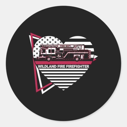 Sticker Rond Pompier Wildland Fire Pompier Wildland (Devant)
