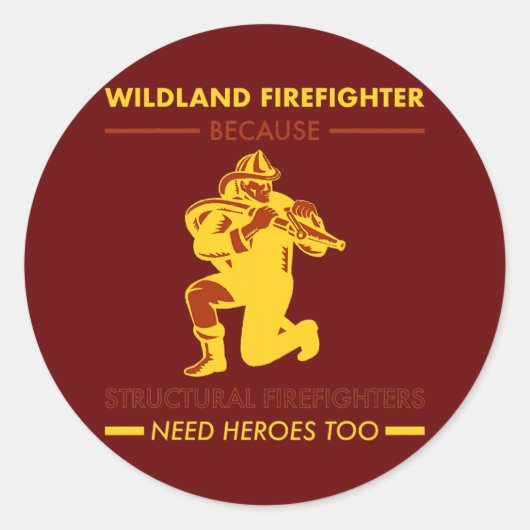 Sticker Rond Pompier Wildland Smokejumper Fire Eater (Devant)