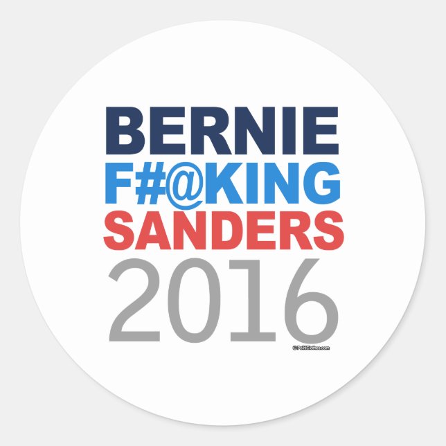 Sticker Rond Ponceuses de merde 2016 de Bernie (Devant)