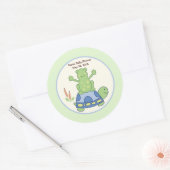 Sticker Rond Pond Friends Anniversaire Baby shower Favoriser St (Enveloppe)