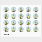 Sticker Rond Pond Friends Frog Turtle Enveloppe Phoques (Feuille)