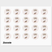 Sticker Rond Poney (Feuille)