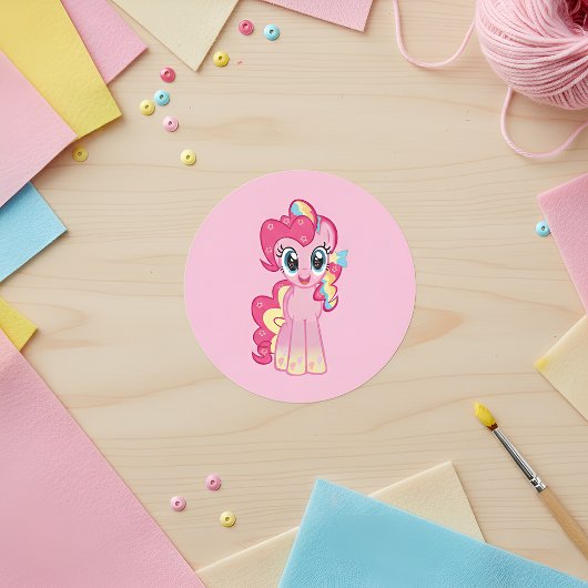 Sticker Rond Poney