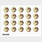 Sticker Rond Poney de Hackney (Feuille)
