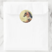 Sticker Rond Poney de Hackney (Sac)
