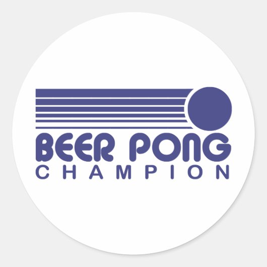 Sticker Rond Pong de bière (Devant)