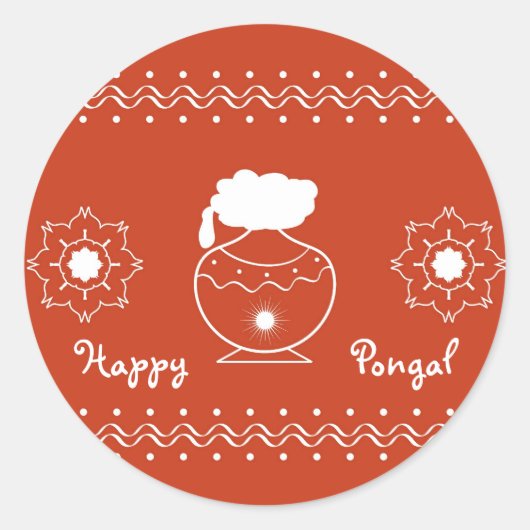 Sticker Rond Pongal - Festival indien (Devant)