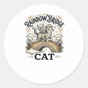 Sticker Rond Pont Arc-en-ciel Chat Chat Mémorial Pont Arc-en-ci