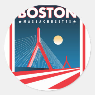 Sticker Rond Pont Boston Zakim