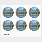Sticker Rond Pont couvert de Milby (Feuille)