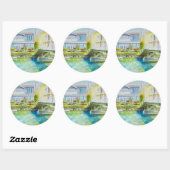 Sticker Rond Pont de Venise (Feuille)