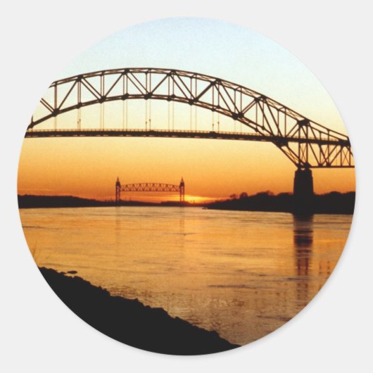Sticker Rond Pont du Cap Cod Bourne (Devant)